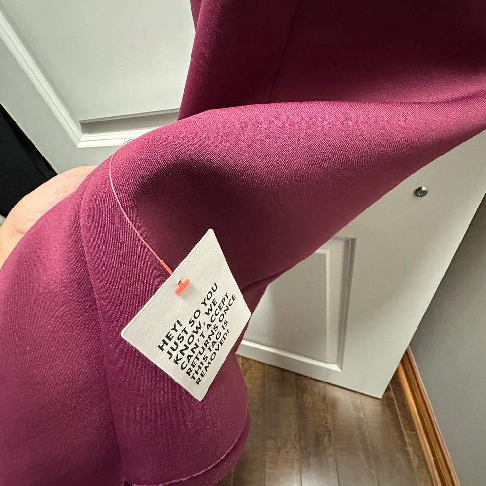 ASOS Asymmetrical High Neck Raspberry Pencil Dress - Picture 3 of 4